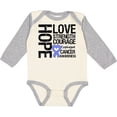 thumbnail image 3 of Inktastic Esophageal Cancer Hope Love Strength Boys or Girls Long Sleeve Baby Bodysuit, 3 of 5