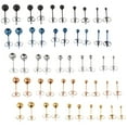 thumbnail image 5 of EHJRE 5 Pairs Assorted Ball 2mm-6mm Round Disc Ball Stainless Steel Earrings Ear Studs, 5 of 9