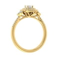 thumbnail image 2 of 1/3 Carat Cushion cut Halo Diamond Engagement Ring in 10K Yellow Gold (Ring Size 10.75), 2 of 6