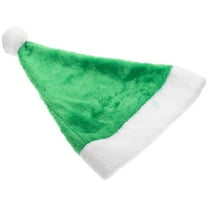 UPOUART Adult Christmas Hats Plush Santa Hat Green 1Set 15.7X11.8X0.4In