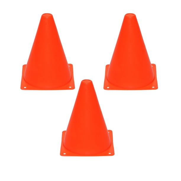 Sonducket 3x conos de tráfico de entrenamiento de fútbol: visibilidad mejorada, fácil de instalar, fútbol, baloncesto, entrenamiento, Mochilas de mochilero Naranja 23cm