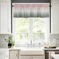 thumbnail image 2 of Hokiten Rod Pocket Curtain Valance, Ombre, Farmhouse Window Valance for Living Room, Bedroom, Kitchen Gradient Pink and Grey 54"W x 18"L, 2 of 8