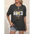 thumbnail image 6 of KimSoong Teacher Shirts ABCD The Teacher Tour T-Shirt Oversized Funny Graphic Tee Short Sleeve Top, 6 of 8