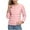 Pink, variant on Ashirexll Womens Winter Coats, Womens Puffer Coats, Solid Color Button Front Double Pocket Long Sleeve Casual Outerwear Parka