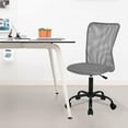 thumbnail image 3 of BestOffice Ergonomic Armless Office Chair with Adjustable Height, Lumbar Support for Adults(Grey), 3 of 7