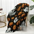 thumbnail image 6 of Halloween Fleece Throw Blanket,Ghost Pumpkin Lantens Print Soft Throws for Bed Couch Sofa,Decorative Halloween Flannel Soft Throw Blanket for Women,Men,Kids,4.92*6.56Ft, 6 of 7