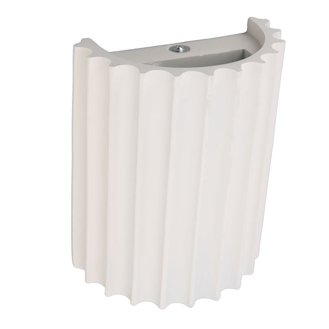 Octpeak LED Wall Light resin wall sconce with a simple and elegant design in white. Made of durable resin, it features a textured surface with soft, delicate detailing and accommodates two G9 lamp holders (bulbs not included). Suitable for bedrooms, living rooms, entrances, or exhibition halls. Dimensions: 165mm height, 135mm width, and 75mm thickness.