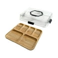thumbnail image 5 of TISHITA Box Cutting Board Rectangle Portable with Lid Bamboo Cheese Board Serving Tray, for Steak Cheese Meat Fruit Bread , 2, 5 of 8