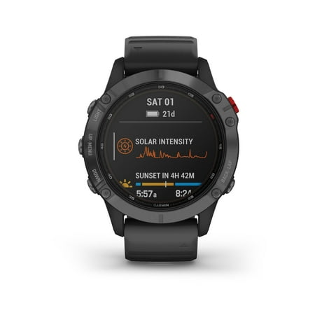 Garmin - fēnix 6 Pro Solar GPS Smartwatch 47mm Stainless Steel - Slate Gray