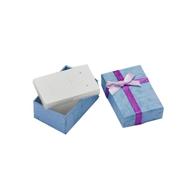 Injueey Caja Joyas Colgantes Papel Sólido Pendientes Almacenamiento Presente Empaquetado Exhibición Paquete Anillos Amantes portátiles Almacenamiento y organización del hogar Púrpura Injueey HA075202-01