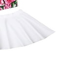 thumbnail image 5 of Toddler Girls Floral Print Ruffled Off Shoulder Crop Tops White Tutu Skirt 2Pcs Baby Summer Outfits, 5 of 5