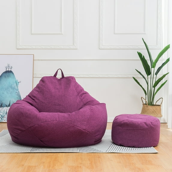 Ultra Soft Memory Bean Bag Chair Cover Stuffed Foam Filled Furniture and Accessories for Dorm Room Nursery Playroom Child’s bedroom Basement (No Filler)