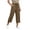 Brown, variant on Sexlip Women's Casual Pants All Season relaxed fit high waist cotton linen cotton solid color with pockets casual Purple XL