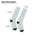 thumbnail image 4 of Fotbe Flower Leaves print Women's Men's Novelty Crew Socks Cotton Socks Knee High Socks for Walking,Running,Nurses,Pregnancy, 4 of 8