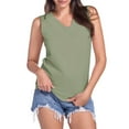 thumbnail image 1 of HNMKIU Débardeurs Courts pour Femmes et Gilet en Lin Sans Manches Chemise Unie pour Femmes, 1 of 4
