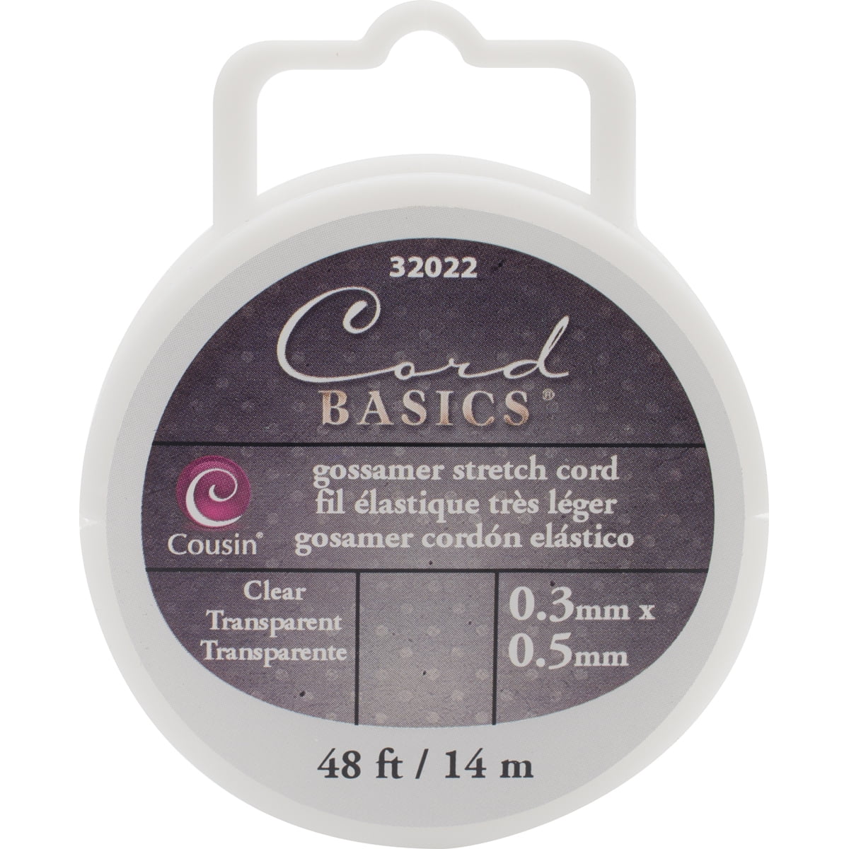 32022 COUSINS CORD BASICS GOSSAMER STRETCH 5MMX48 CLR