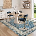 thumbnail image 6 of Wonnitar 8'x10' Large Area Rug for Living Room, Washable Rug for Bedroom Vintage Boho Accent Rug for Dinning Room Office Non Ship Low Pile Stain Resistant Light Blue, 6 of 9