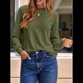 thumbnail image 4 of Sudadera de Mujer con Cuello Redondo, Larga, Corte Asimétrico y Dobladillo Curvo Verde M, 4 of 7
