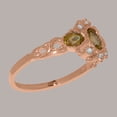 thumbnail image 3 of LBG British Made 9k Rose Gold Peridot & Diamond ring Womens Anniversary Ring - 33 size options - Size 11.75, 3 of 5