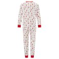 thumbnail image 4 of Pijamas navideños familiares a juego, camiseta con estampado de árbol de Papá Noel y pantalones, ropa de dormir para estar en casa., 4 of 9