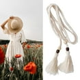 thumbnail image 2 of Bohemian Tassels Waist Rope Braided Rope Belt for Women Dresses and Long Skirt, 2 of 7