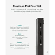 Plugable Thunderbolt 4 Hub, 4-in-1 Pure USB-C Design, Includes USB-C to 4K HDMI Adapter, 60W Laptop Charging, Compatible with Mac and Windows Laptops and USB-C, Thunderbolt 3 or 4, and USB4 devices
