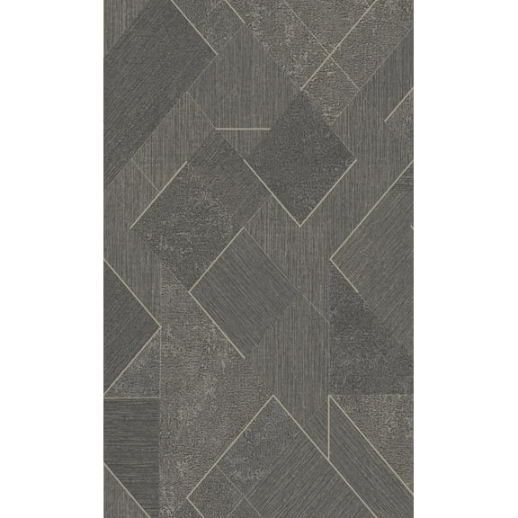 Black Textured Geometric Diamond Printed Non-Woven Non-Pasted Textured Wallpaper 57 Sq. Ft.