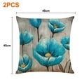 thumbnail image 2 of 2pcs Green plant cotton hemp hug pillowcase Car hug pillow cushion Sofa cushion does not include pillow core - style:style1;, 2 of 5