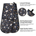 thumbnail image 4 of Dailycode Double Sided Oven Mitt with Loop Heat Resistant Kitchen Long Potholders 7" x 35" Cartoon Cat and Flower, 4 of 6