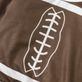 thumbnail image 5 of Xudanell Baby Football Outfit Sweatshirt Pants 18 Months Boy Clothes Warm Set with Rugby Printed Activewear Brown 18-24 Months, 5 of 6