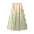 thumbnail image 2 of KMBANGI Jupe Midi Plissée à Taille Haute Élastique Dégradée pour Femmes, Taille Unique, 2 of 8