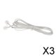 thumbnail image 1 of Paquete de 3-6 cables de extensión telefónica modular RJ11 2C, cable de línea de 2,4 m 3 piezas, 1 of 8