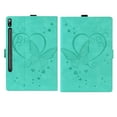 thumbnail image 2 of Dteck Case for Samsung Galaxy Tab S8+/S8 Plus 2022/S7 FE 2021/S7 Plus 2020 12.4 inch Tablet, Premium PU Leather Embossed LOVE Pattern Folio Case with Card Slots Multi-angle Viewing Stand, Green, 2 of 5