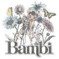 thumbnail image 2 of Junior's Bambi Floral Sketch Graphic Tee White Medium, 2 of 3