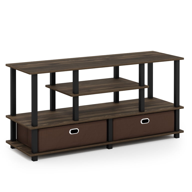Furinno, TV Stand, Model 15119CWN/BK/DBR, for up to 55-Inch TV