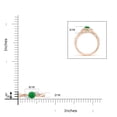 thumbnail image 5 of Angara Natural 0.45 Ct. Emerald with Diamond Classic Ring in 14K Rose Gold for Women (Ring Size: 12), 5 of 10