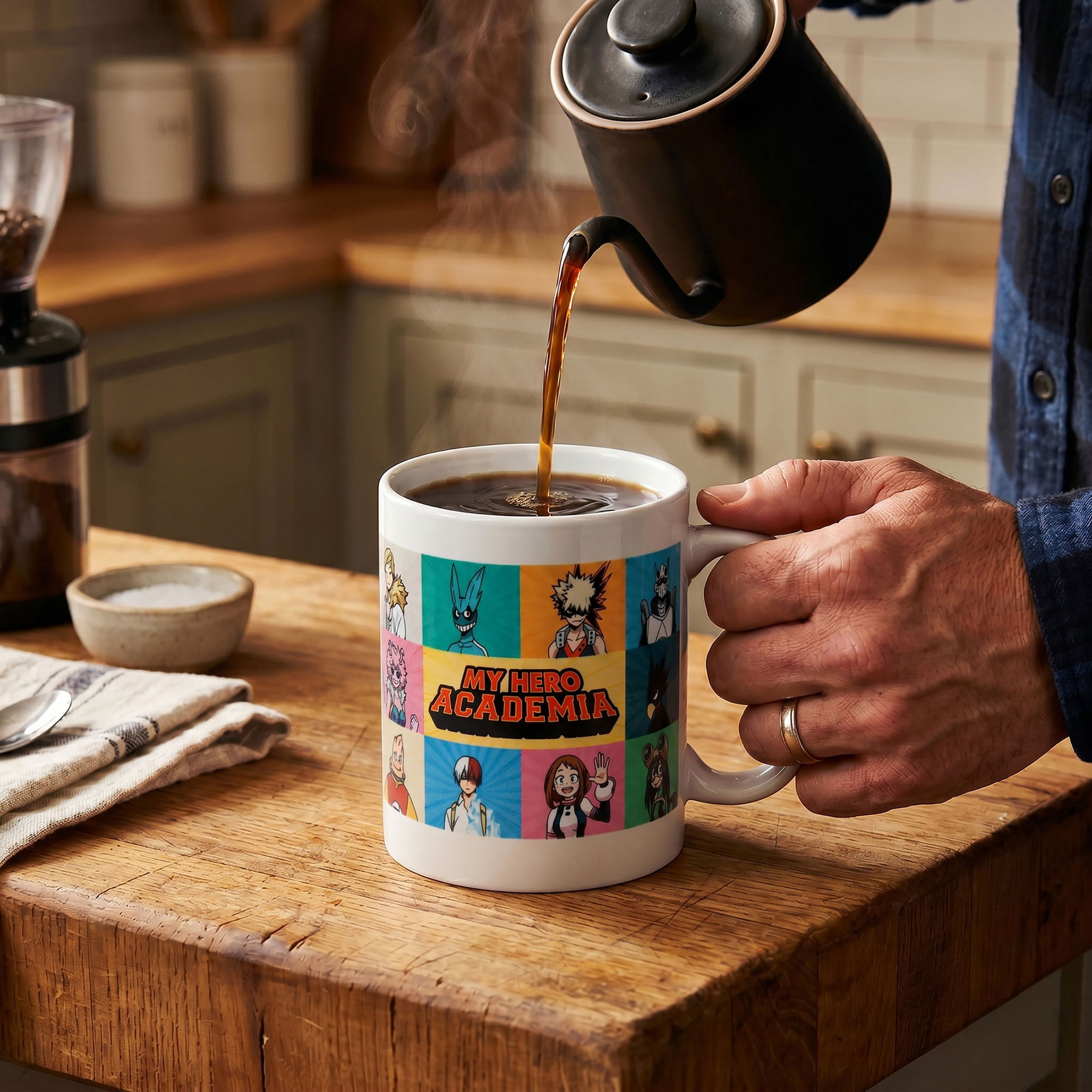 Pyramid America: My Hero Academia: Character Grid - 20oz Ceramic Mug - Coffee & Tea Cup, Microwave-Dishwasher Safe, Anime Fan Collectible, Licensed