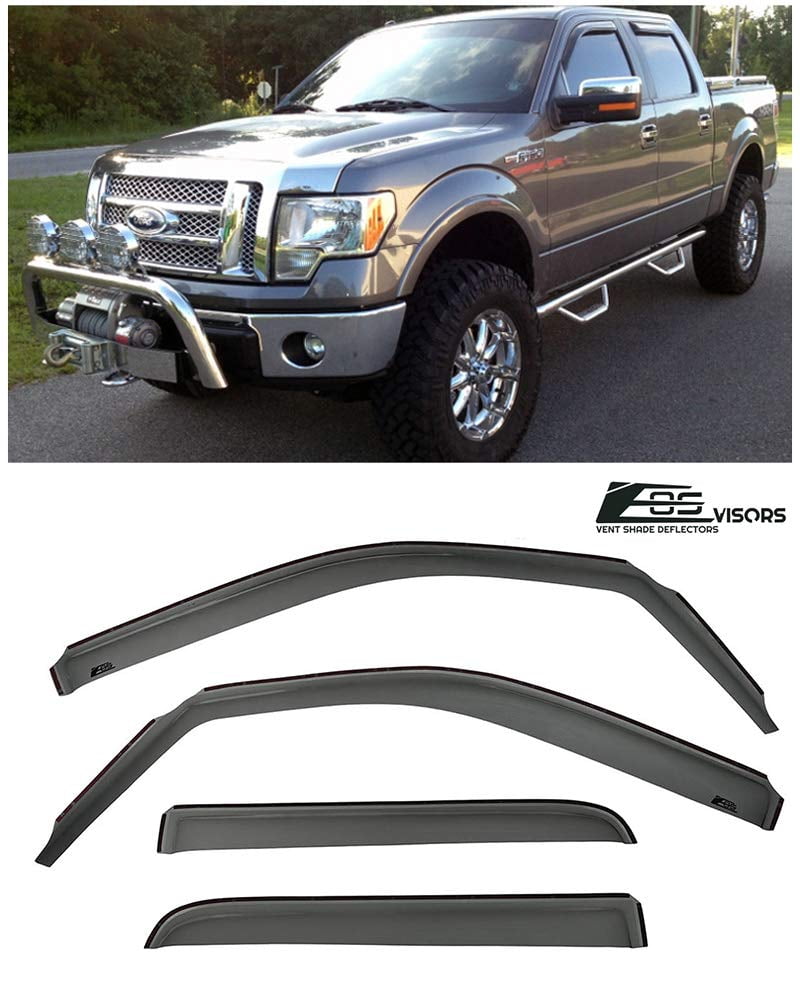 4pcs Out-Channel Visor Rain Guards Fit Nissan Titan Extended Cab 2004-2014