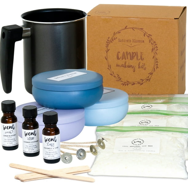 Nature's Blossom Candle Making Kit DIY Starter Set to Create Premium