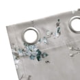 thumbnail image 5 of DriftAway Mackenzie Thermal Room Darkening Grommet Unlined Window Curtains Blossom Floral Pattern 2 Panels 50"x96" Blue Gray, 5 of 7