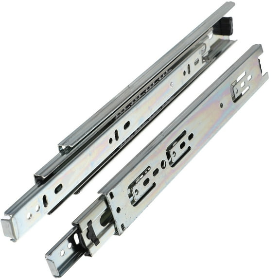 PAMINGONO 2Pcs Cabinet Rails Bracket for Storage Drawers 12 Inch Galvanized Steel Auto Locking