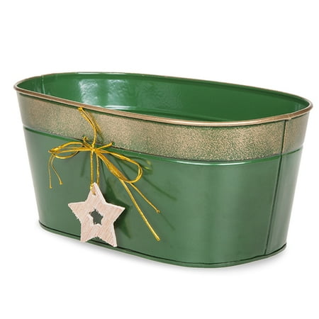 - Oblong Holiday Metal with Star Ornament 10in