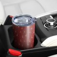 thumbnail image 5 of 20oz Tumblers Red Christmas Deer Pattern Stainless Steel Vacuum Insulated Double Wall Travel Tumbler Cups Mug with Lid and Straw,Cleaning Brush for Cold & Hot Drinks, 5 of 7
