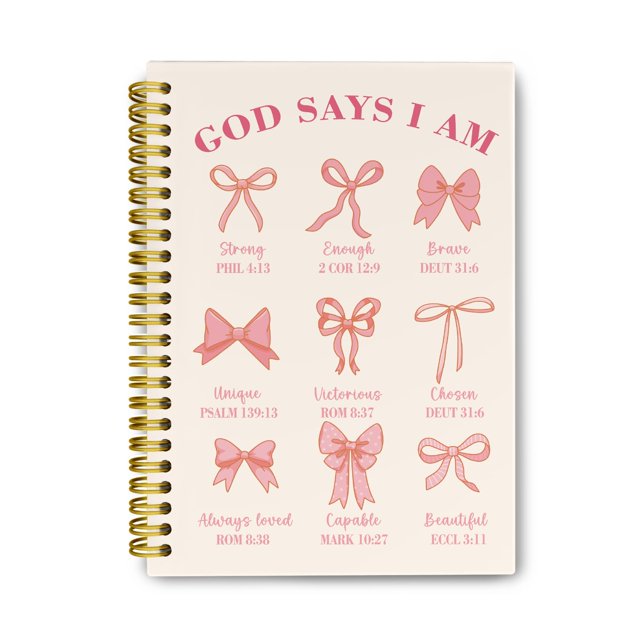 Bible Journal THDSE Coquette Preppy Lazos para mujer, color rosa
