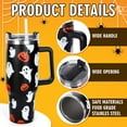 thumbnail image 3 of 40oz Halloween Tumbler with Straw and Lid Ghost Pumpkin Travel Coffee Tumbler Cup with Handle for Trick or Treat Birthday Party Gifts, 3 of 6