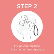 SPONGELLÉ Flower Shower Body Wash Infused Buffer Soap Sponge Body Scrubber, Beach Grass, 3 oz