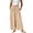 Khaki# casual pants for women, variant on Women's Palazzo Pants for Petite Loose Fit Comfy Wide Leg Pants Casual Elastic Drawstring Elastic Waisted Summer Trousers with Pockets Light Blue XL