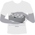 thumbnail image 3 of LEGO Desk Drawer Stackable Storage with 8 Knobs, Grey, 3 of 7