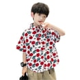 thumbnail image 5 of Rvasteizo Shirts for Boys Girls Fashion Print Lapel Chest Pocket Short Sleeve Shirt Top for Boys Girls, 5 of 5