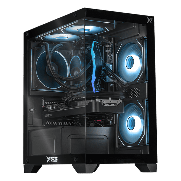 PC Gamer Xtreme PC Gaming AMD Radeon RX 9070 XT Ryzen 9 7900X 32GB DDR5 SSD 1TB Sistema Liquido WIFI W11 Black gaming 4K, streaming y edición profesional